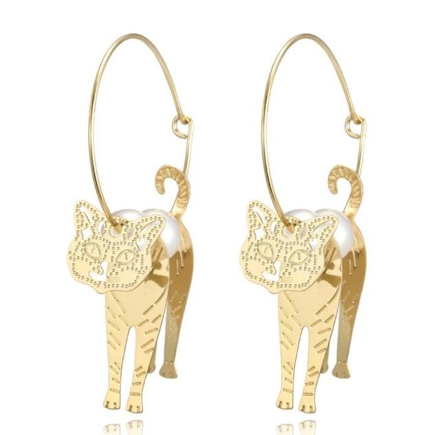 3D Cat Hoop Earrings – view 7