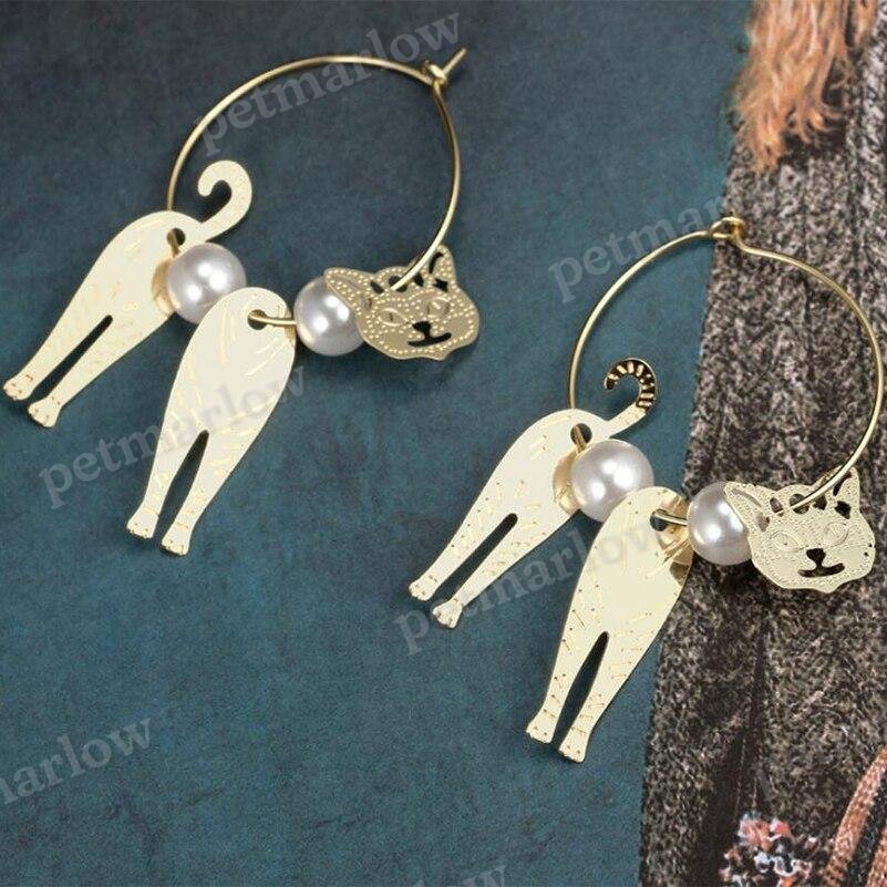 3D Cat Hoop Earrings – view 4