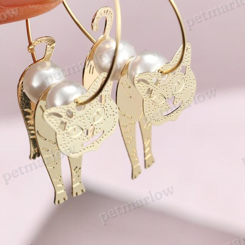 3D Cat Hoop Earrings – view 5