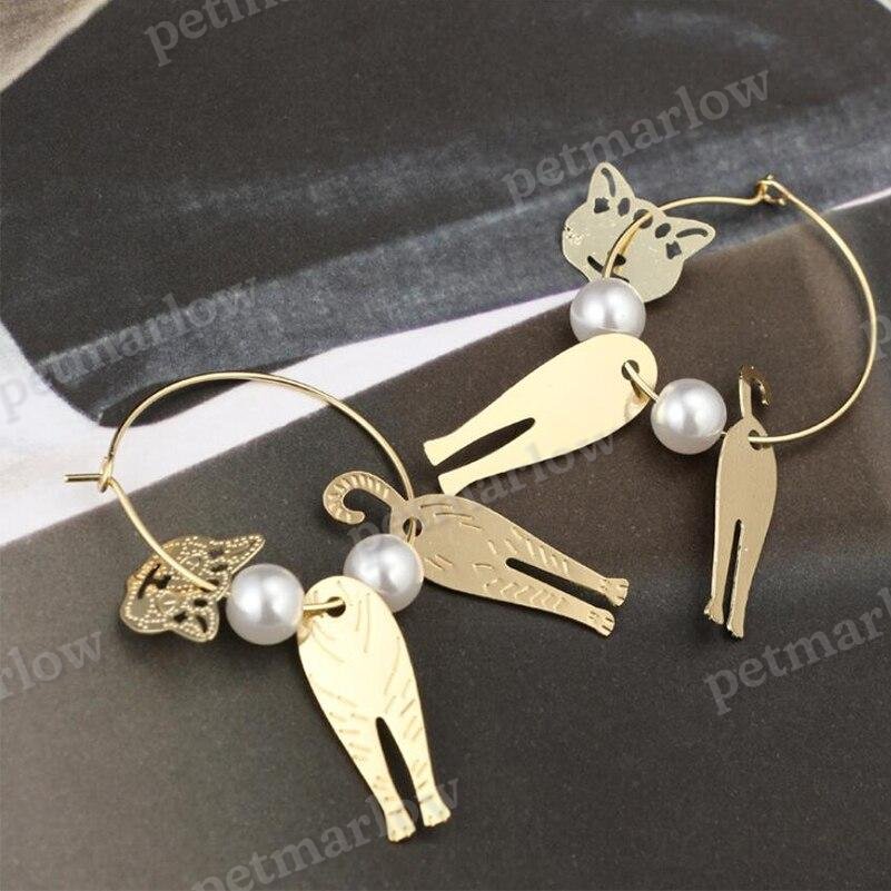3D Cat Hoop Earrings – view 6