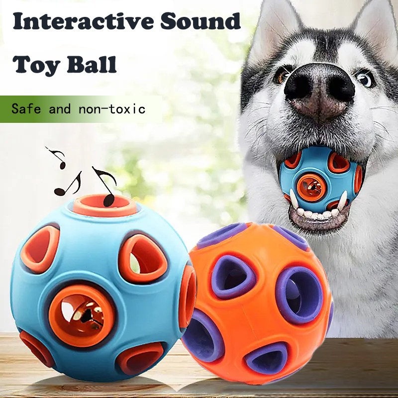 Rubber Bell Ball Dog Toys, 2-Pack – view 3
