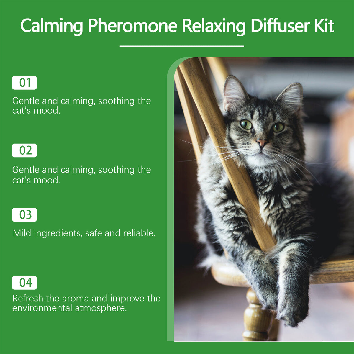 Cat Calming Pheromone Diffuser Kit for Stress Relief – view 10