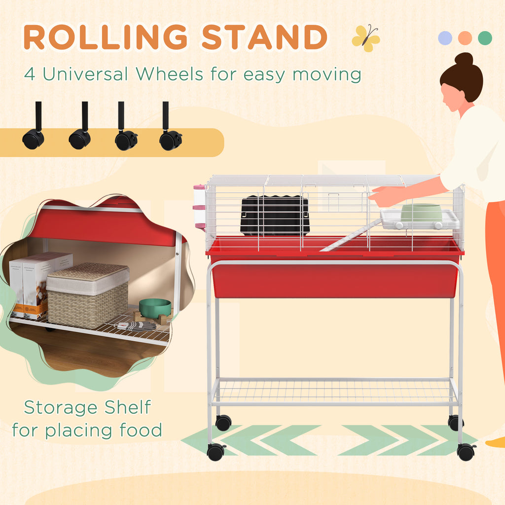 Two-Story Small Animal Cage with Removable Stand and Wheels – view 9