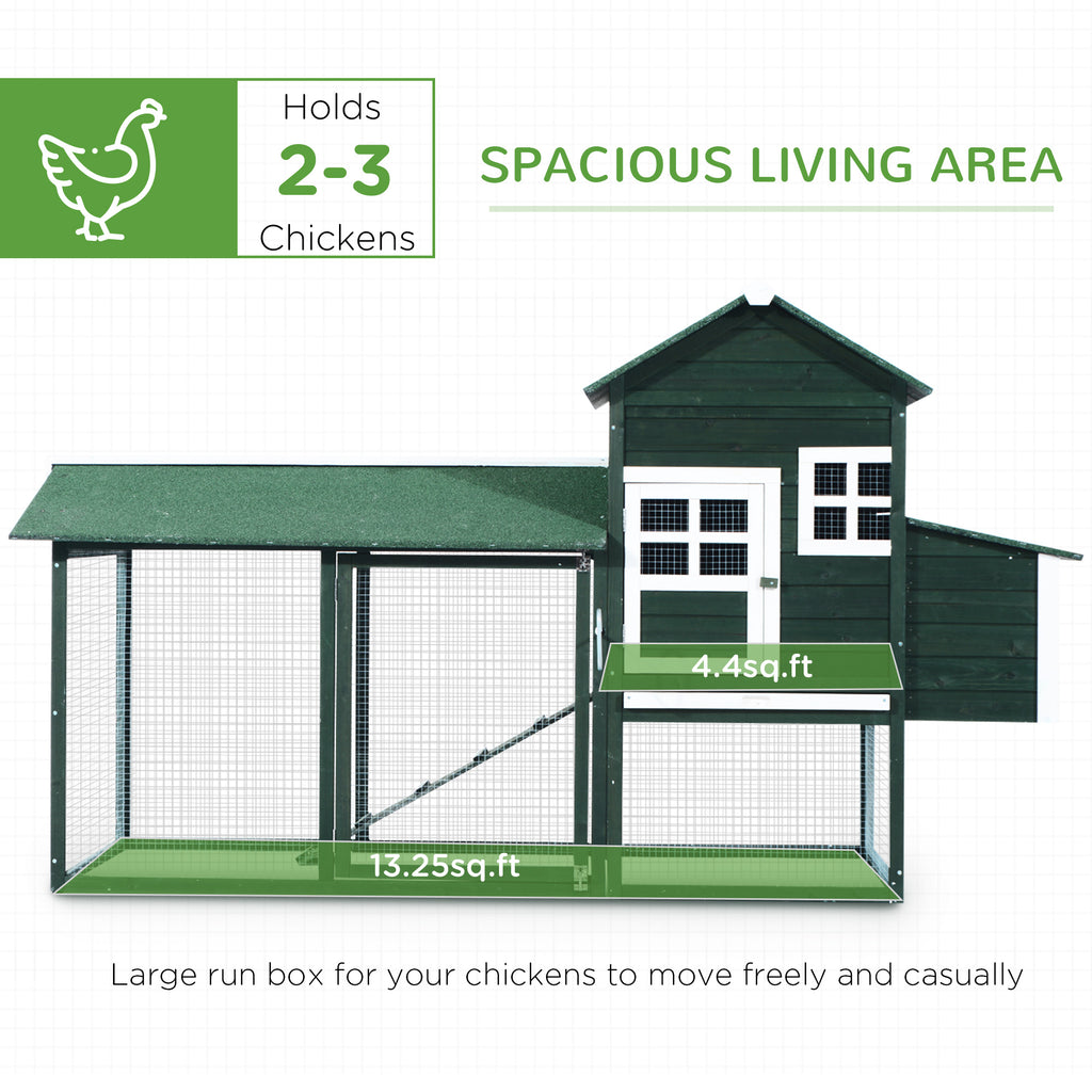 Wooden Chicken Coop with Run and Nesting Box – view 7