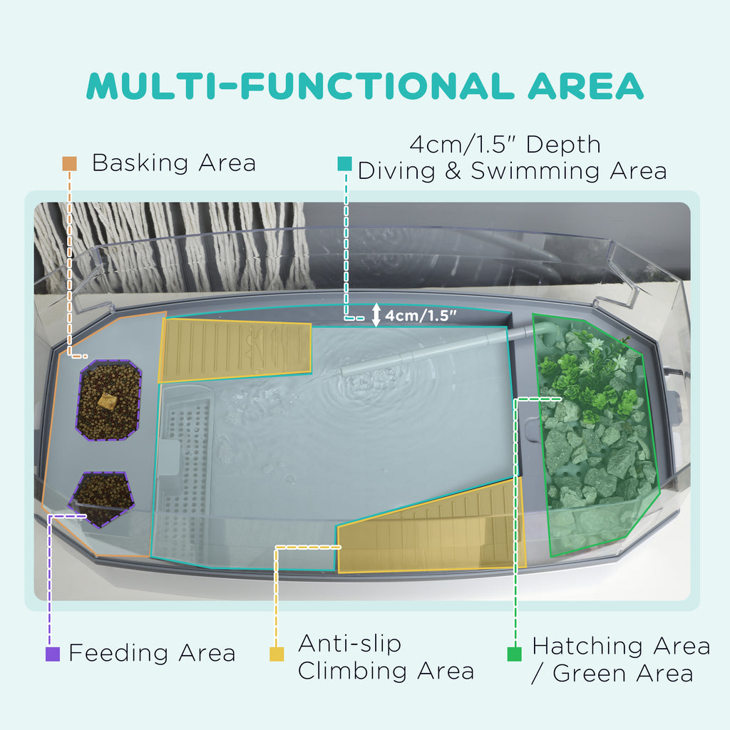 Turtle Tank Kit with Basking Platform and Filtration System – view 7