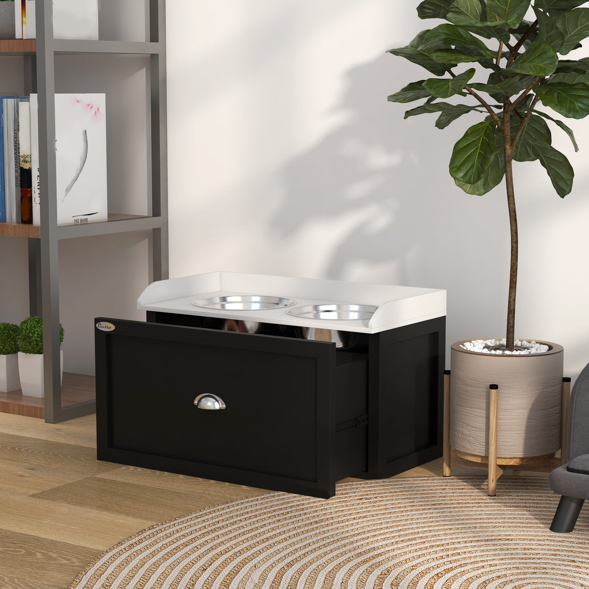 Pet Feeding Station with Storage for Large Dogs – view 9