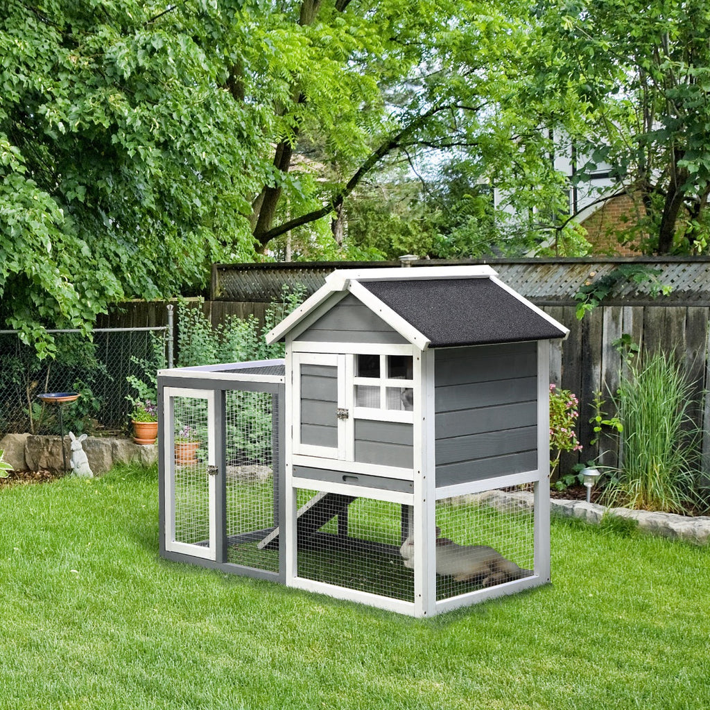 Indoor Rabbit Enclosure with Outdoor Run for Small Animals – view 9
