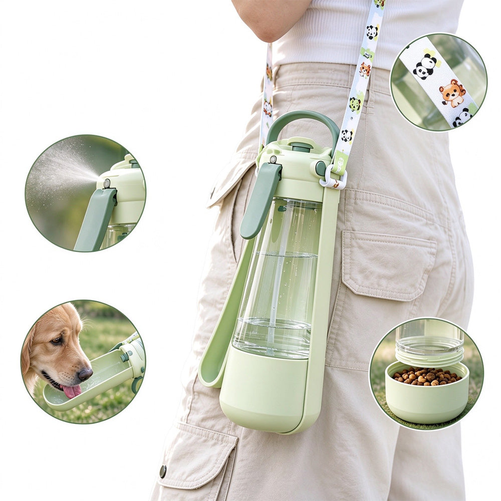 3in1 Dog Water Bottle with Mist Sprayer