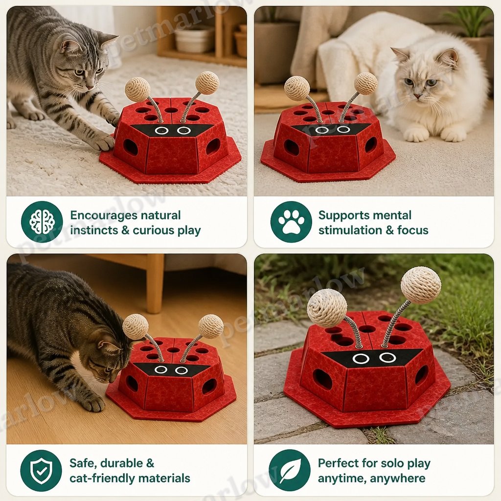 3in1 Interactive Ladybug Cat Puzzle Toy – view 3