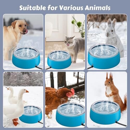 3L Heated Water Bowl, Outdoor Large Heated Dog Bowls – view 10