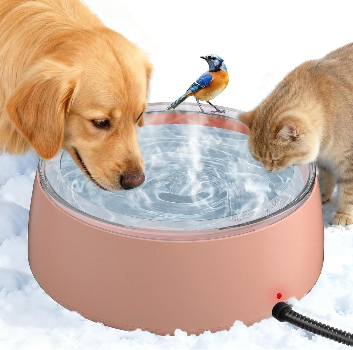 3L Heated Water Bowl, Outdoor Large Heated Dog Bowls – view 11