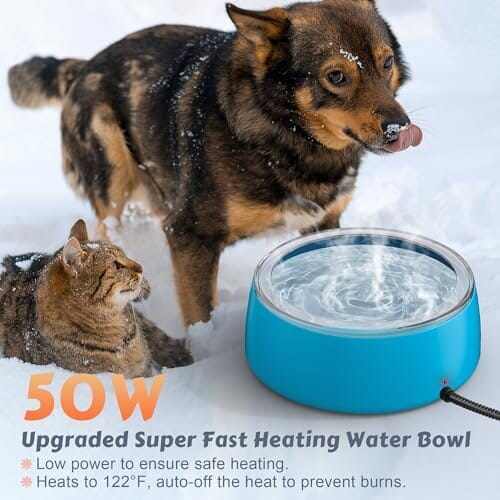 3L Heated Water Bowl, Outdoor Large Heated Dog Bowls – view 7