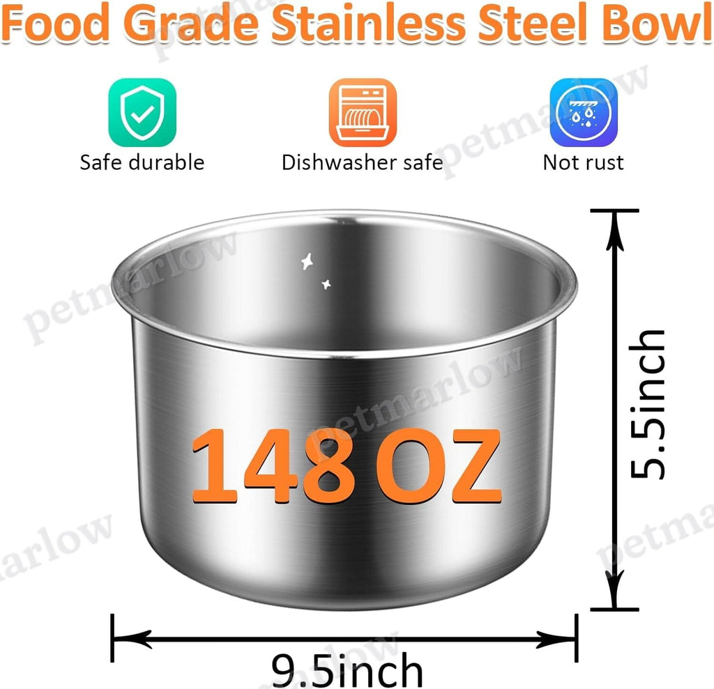 4.4L No Spill Dog Water Bowl Adjustable Raised Bowls – view 6