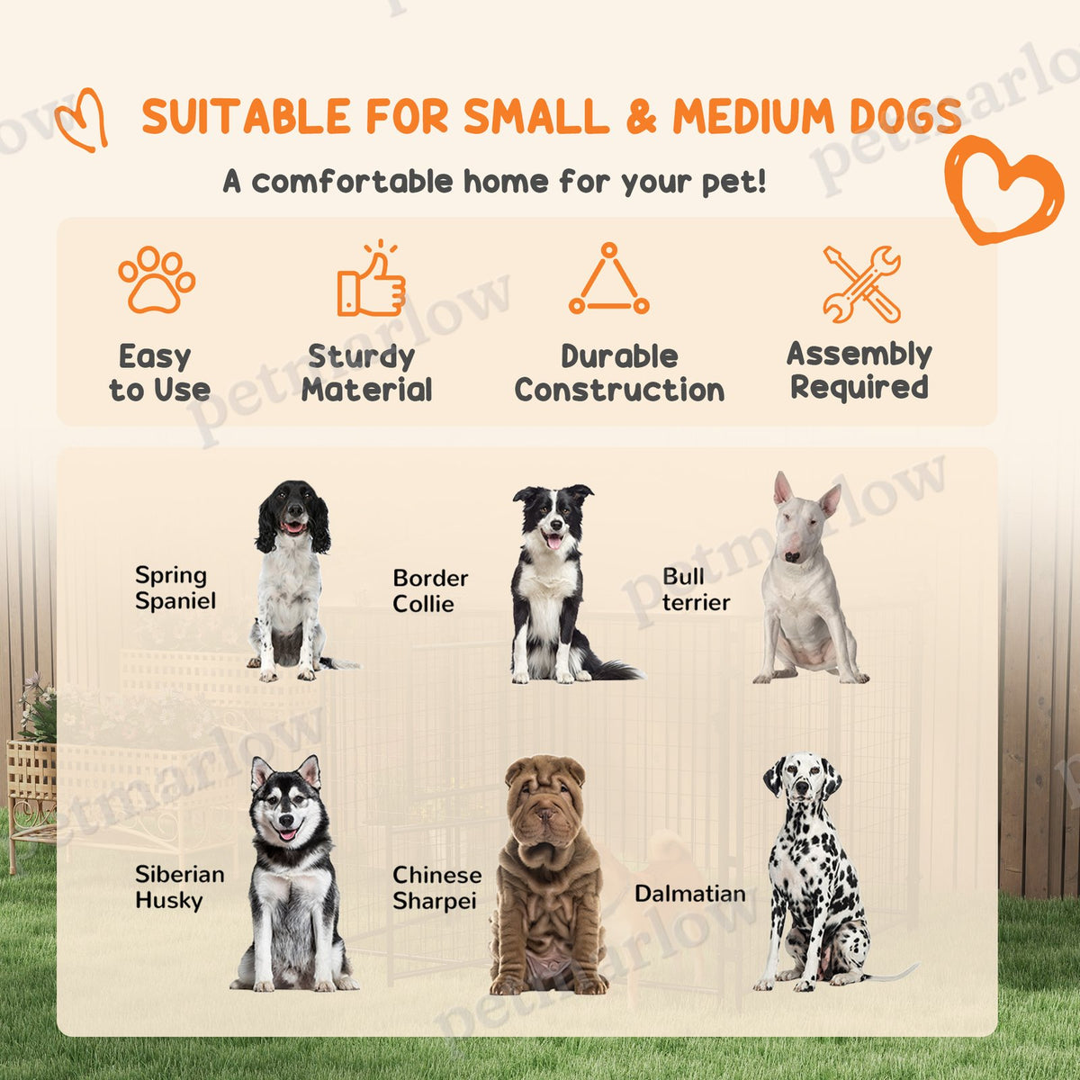 Outdoor Dog Kennel with Waterproof Canopy for Comfort – view 4
