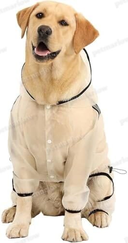 4 Legs Dog Rain Jacket with Reflective Stripe – view 2