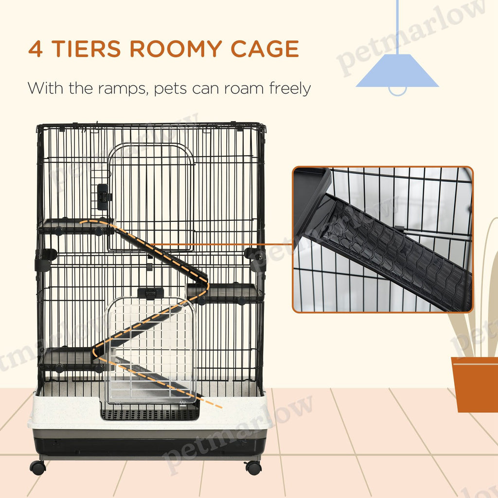 4-Level Small Animal Cage for Rabbits and Chinchillas – view 3