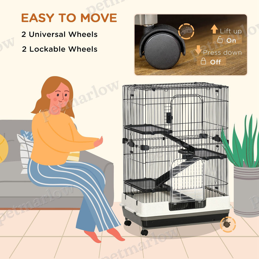 4-Level Small Animal Cage for Rabbits and Chinchillas – view 6