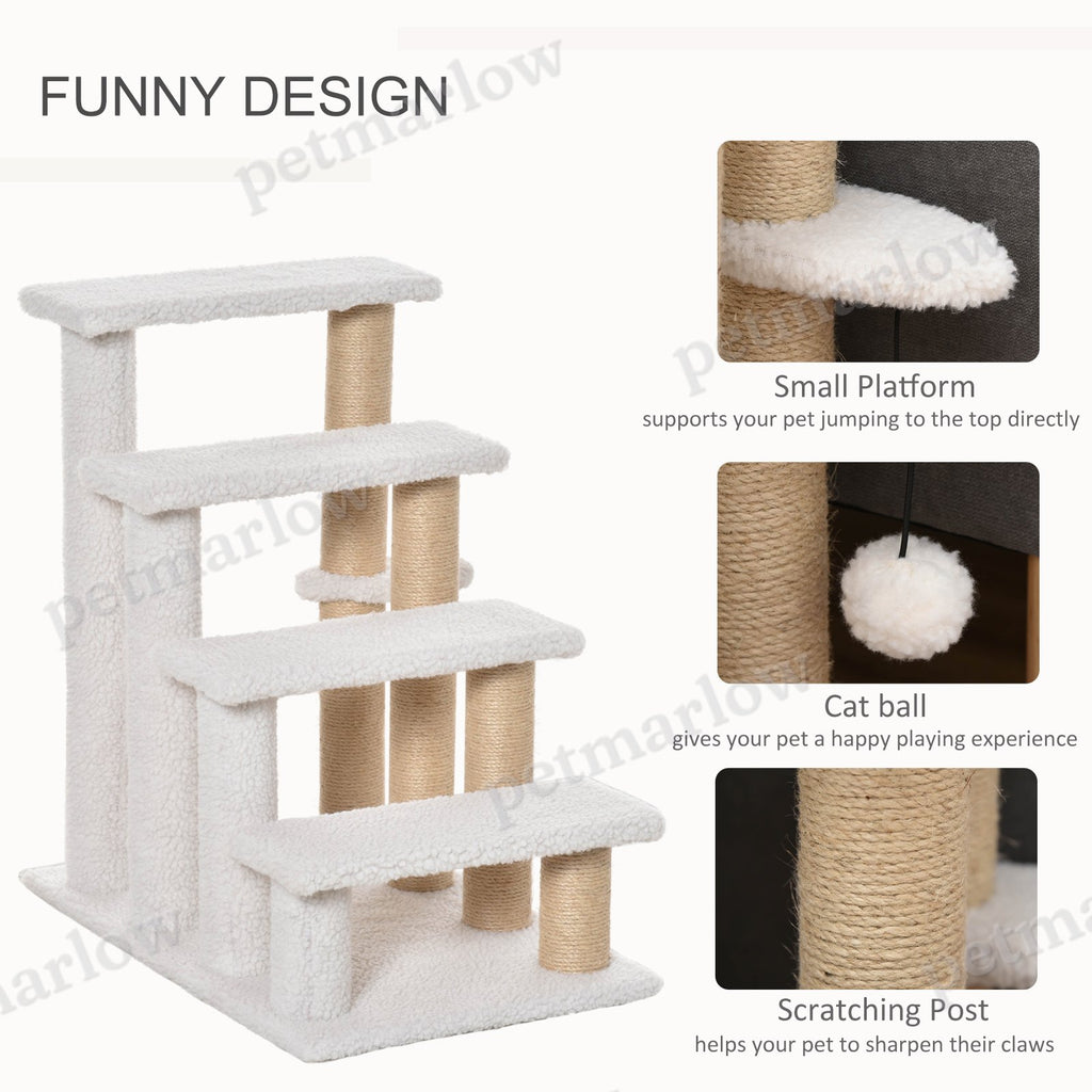 4 Levels Cat Steps with Scratching Posts – view 4