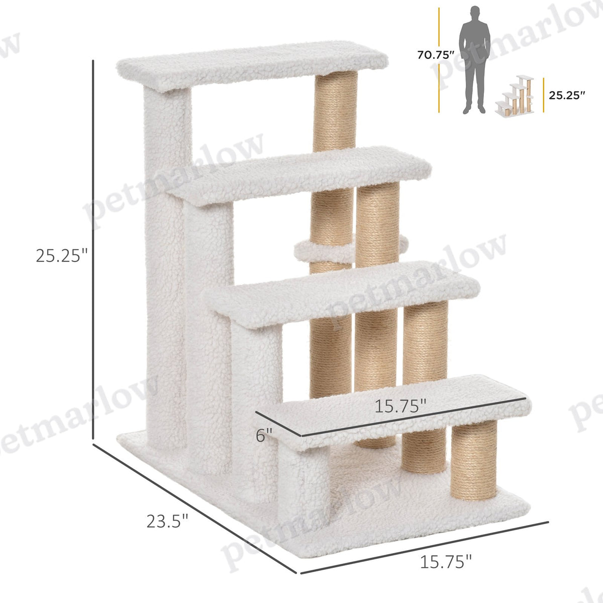 4 Levels Cat Steps with Scratching Posts – view 6