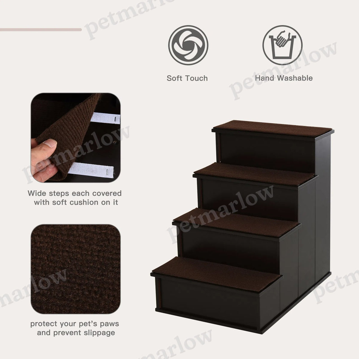 4 Levels Wooden Dog Steps Pet Stairs – view 3