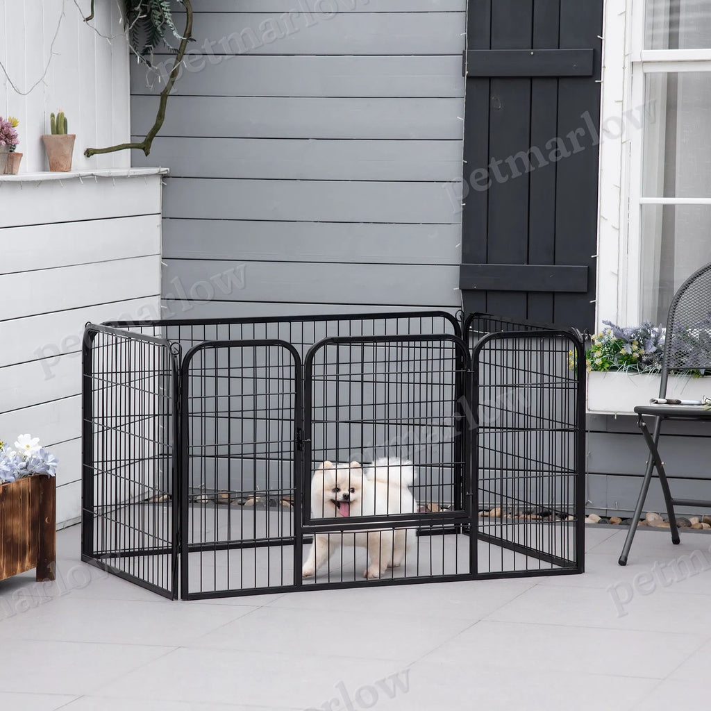 4-Panel Metal Dog Playpen for Indoor/Outdoor Use – view 6