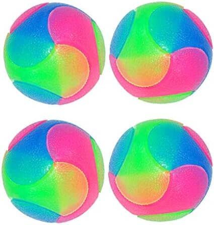 4 pcs Light Up Dog Balls Interactive Pet Toys