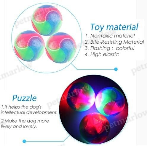 4 pcs Light Up Dog Balls Interactive Pet Toys – view 5