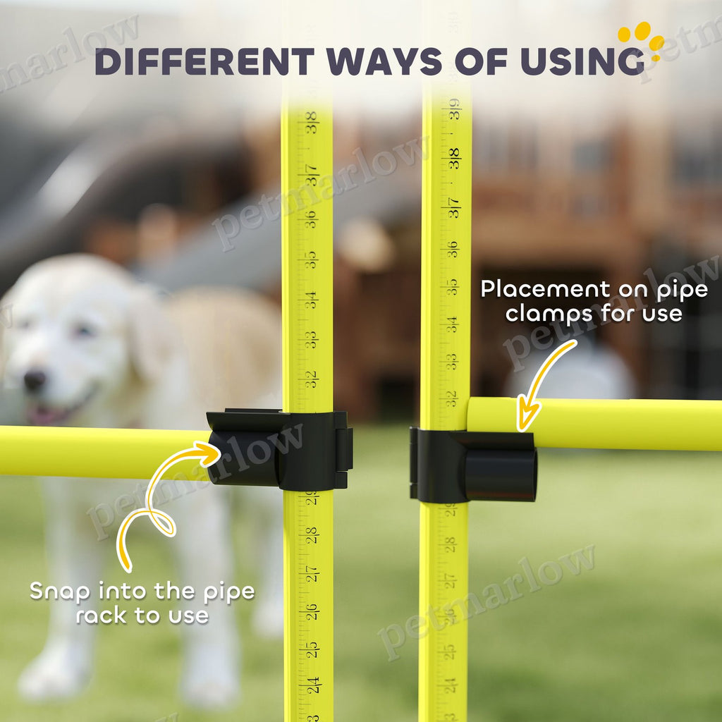 4 Piece Dog Agility Set with Adjustable Height Jump Bars – view 3
