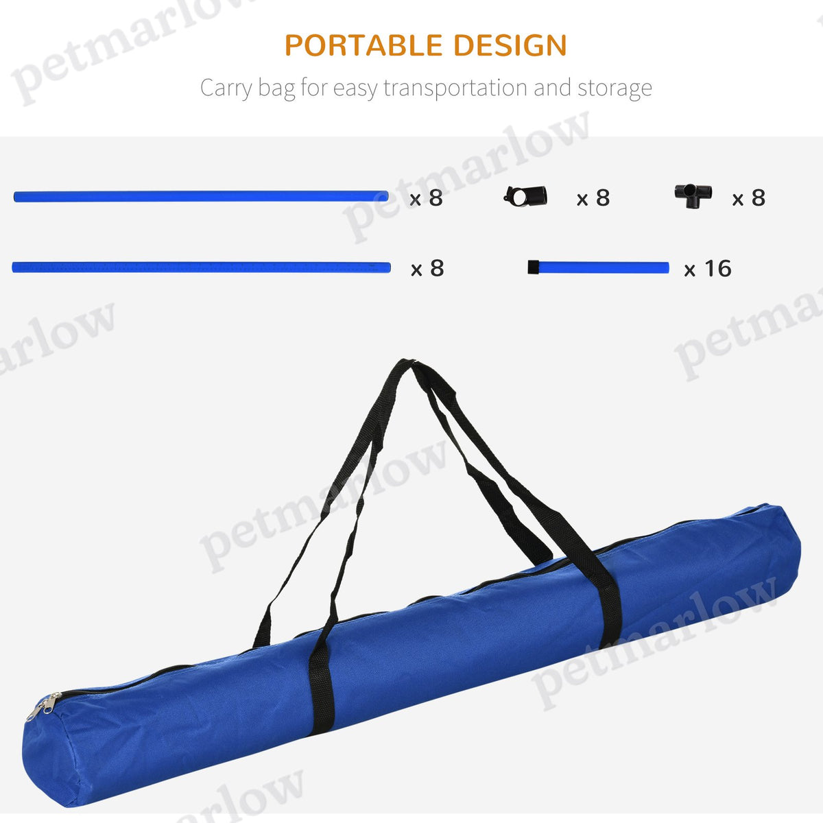 Dog Agility Starter Kit with Adjustable Height Jump Bars – view 3