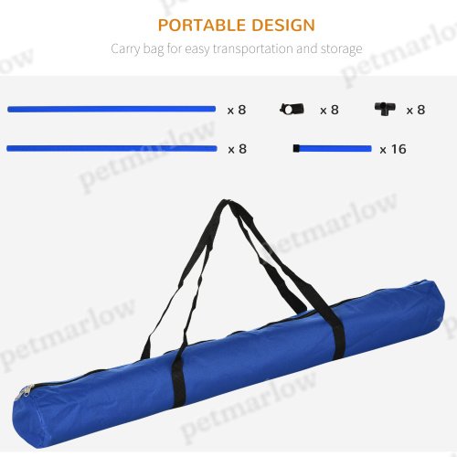 4-Piece Dog Agility Training Equipment with Adjustable Jumps – view 4