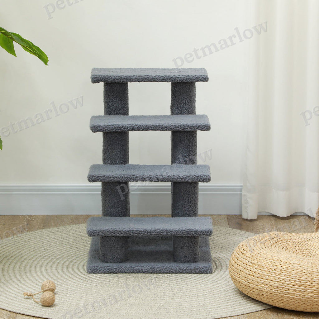 4-Step Carpeted Cat Scratching Post for Easy Access – view 6