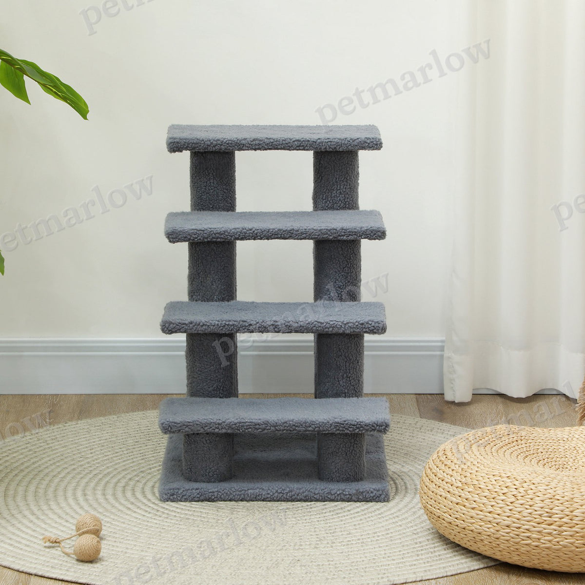 4-Step Carpeted Cat Scratching Post for Easy Access – view 6