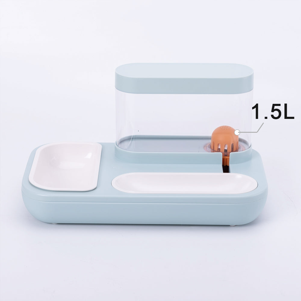 4 Style Pet Cat Bowl Dog for Cats Feeder Bowls Kitten Automatic Drinking Fountain 1.5L Capacity Puppy – Blue
