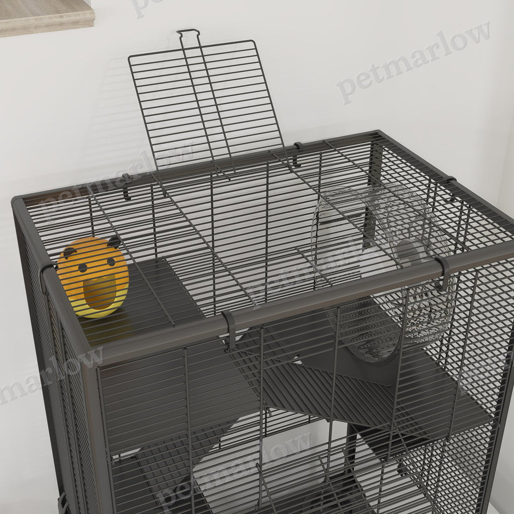 4 Tier Hamster Cage with Glass Bottom and Accessories – view 5