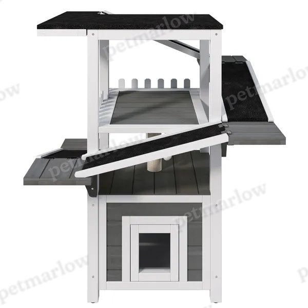4-Tier Outdoor Cat House for Climbing and Play – view 3