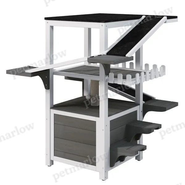 4-Tier Outdoor Cat House for Climbing and Play – view 4