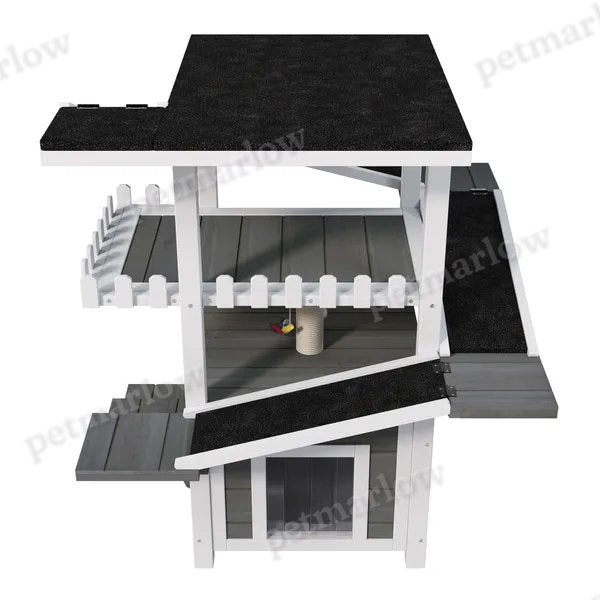 4-Tier Outdoor Cat House for Climbing and Play – view 6