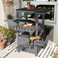 4-Tier Outdoor Cat House with Weatherproof Roof – Defaulttitle