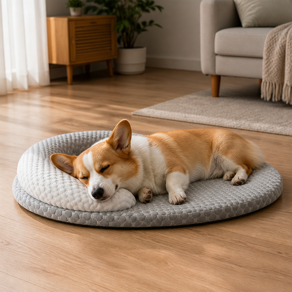 Petmarlow Cooling Breathable Raised-Neck Dog Bed (Washable) – view 7