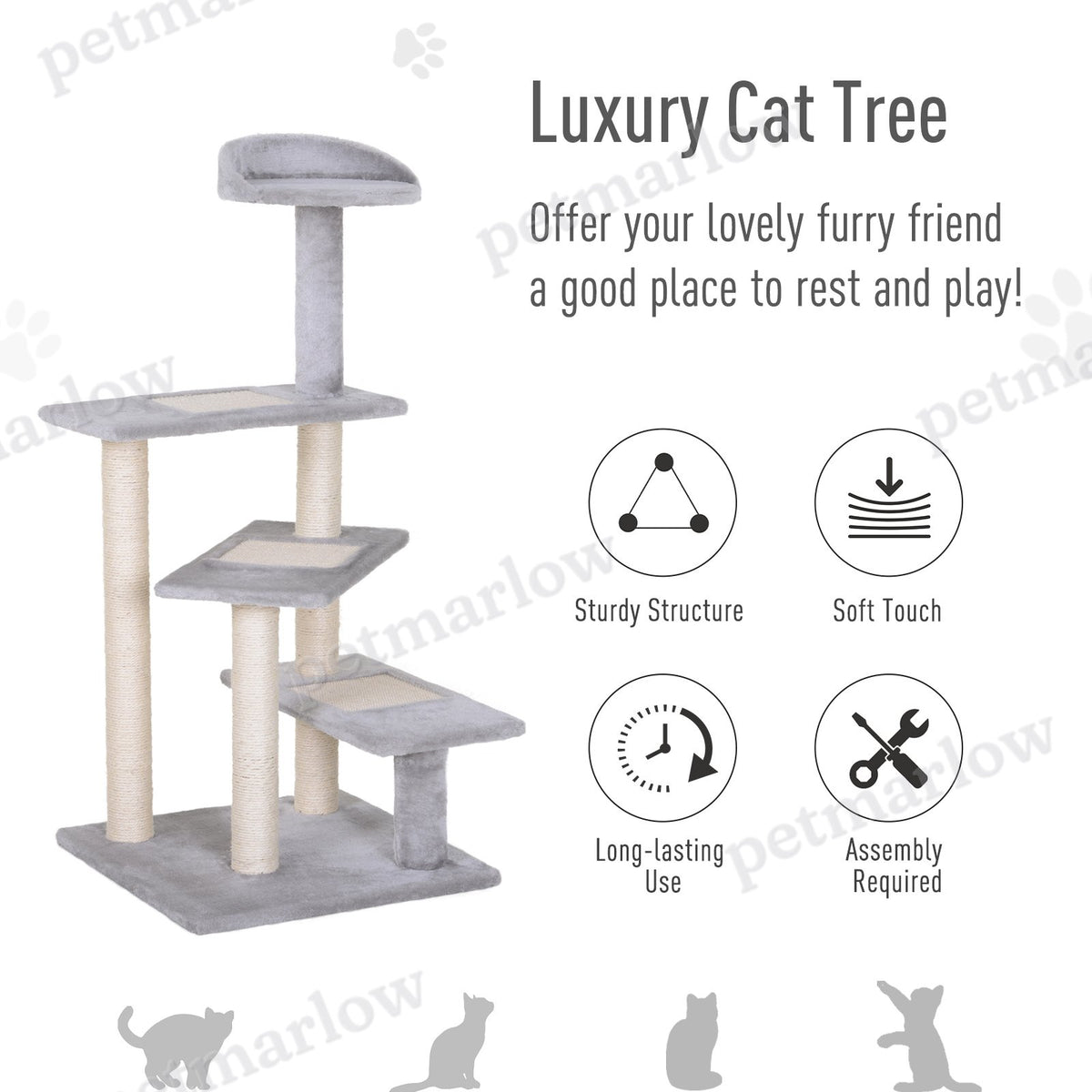 40" 5-Level Revolving Stair Cat Tree – view 3