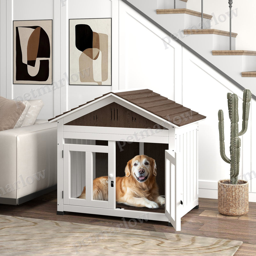 Wooden Dog House with Air Vents – view 3