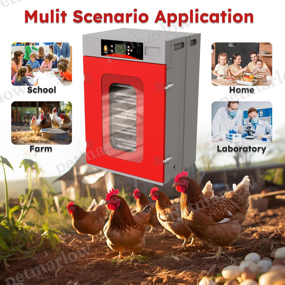 400-Egg Poultry Incubator with Auto-Turning & Digital Control – view 3