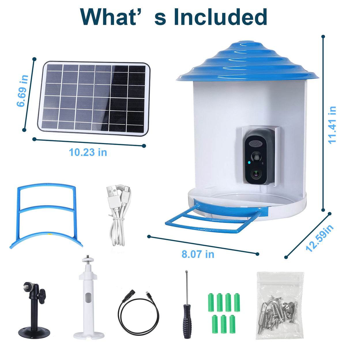 Smart Bird Feeder With Solar Camera for Bird Watching – view 10