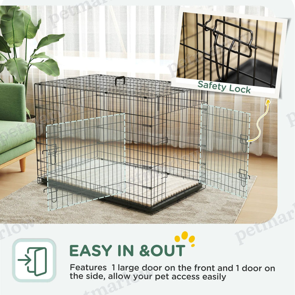 41" Dog Crate with 2 Doors and Soft Cushion for Small Dogs – view 5