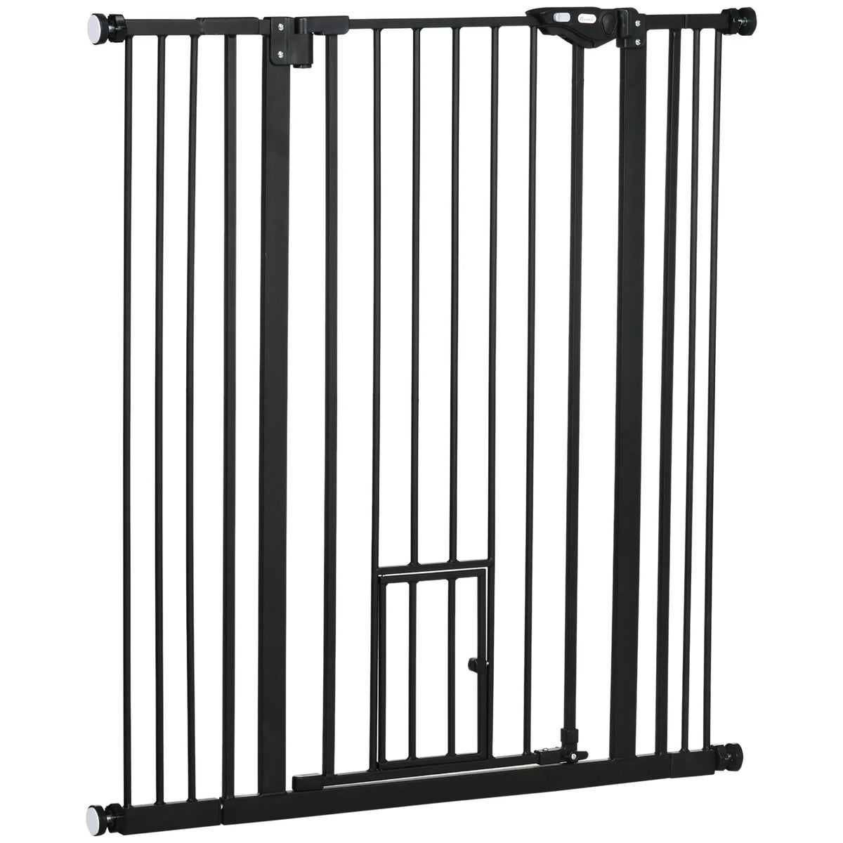 41" Easy Open Indoor Dog Gate for Doorways and Stairs - Black