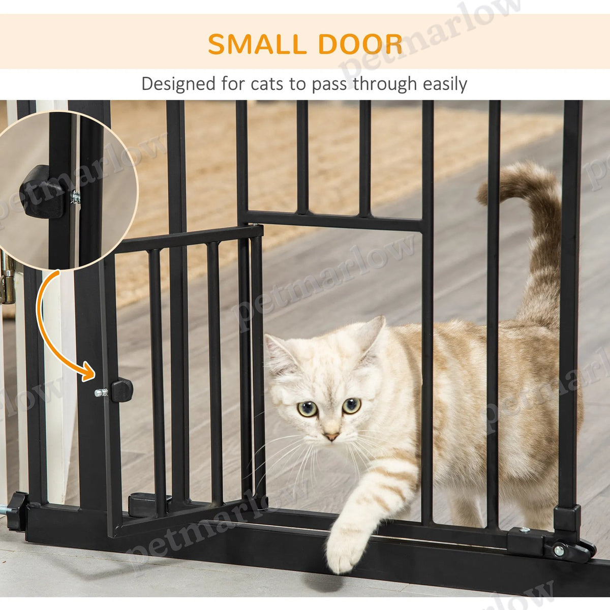 41" Easy Open Indoor Dog Gate for Doorways and Stairs - Black – view 6