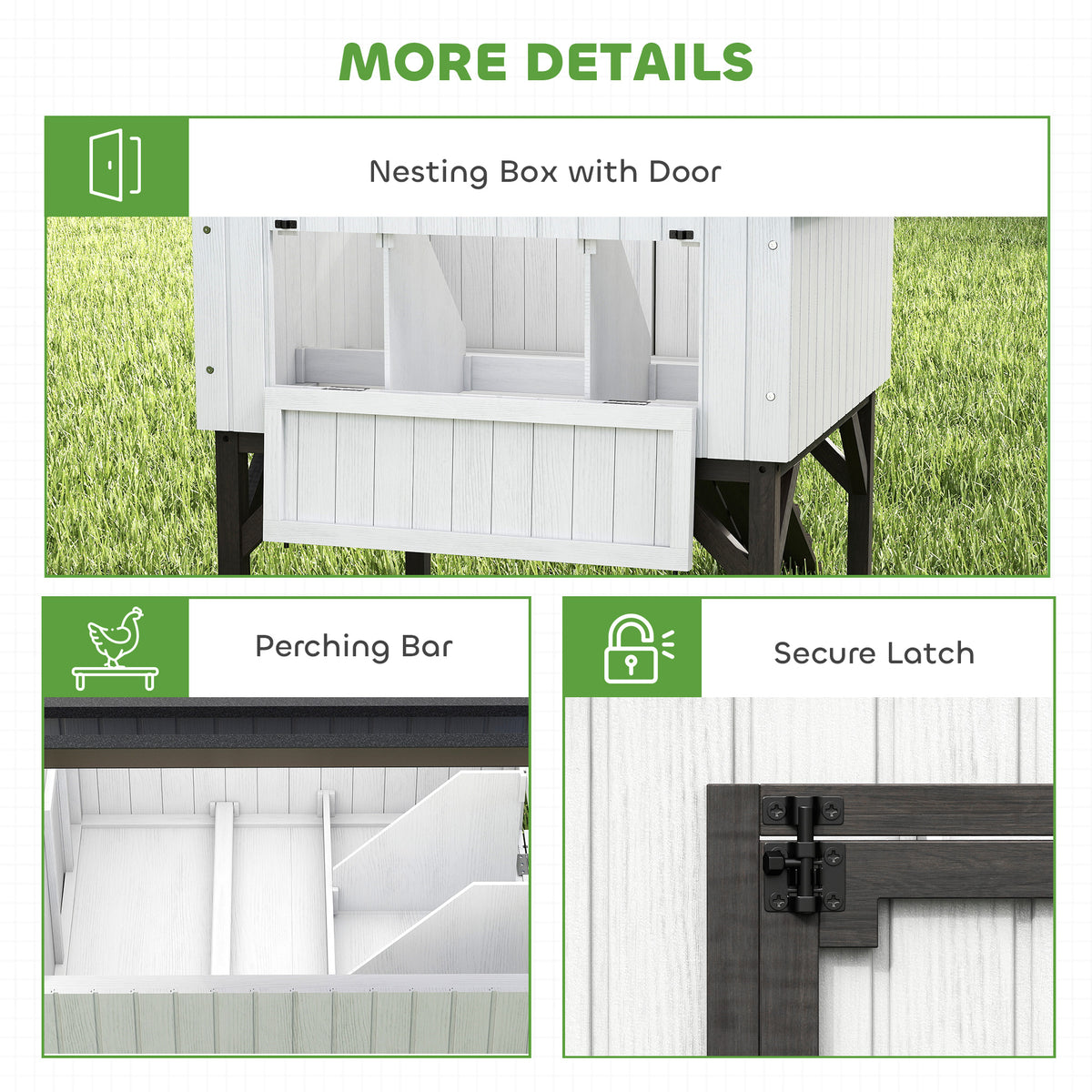 Chicken Coop with Nesting Box and Ramp for Small Animals – view 8