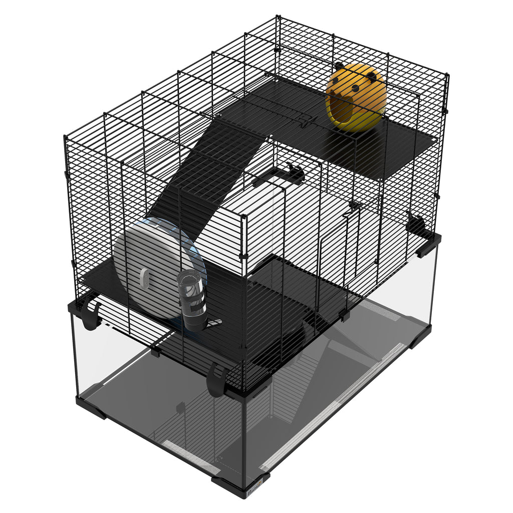 Hamster Cage with Glass Basin for Small Animals – view 8