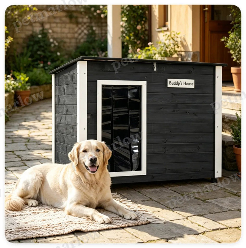 Outdoor Dog House with Sloped Asphalt Roof – view 5