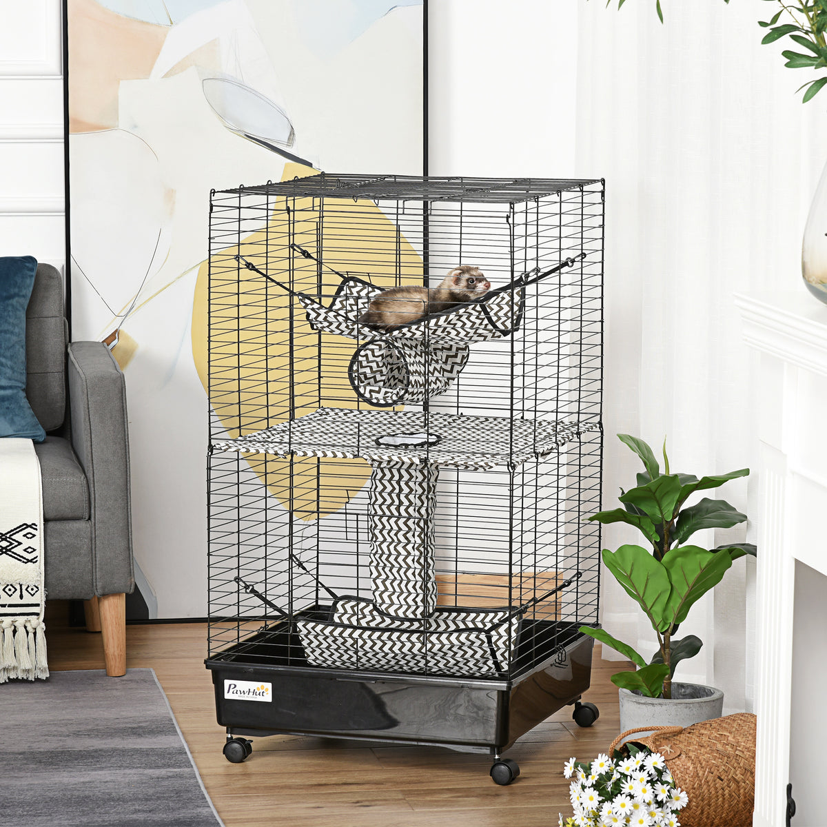 42" Small Animal Habitat with Wheels and Hammocks